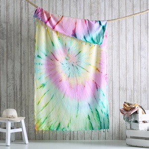 Toalla de Playa Turca 85x165 cm al por Mayor - Tie-dye Espiral Multicolor 100% Algodón Turco, Proveedor OEM para Hoteles, Piscinas y Spas - Product Image 4