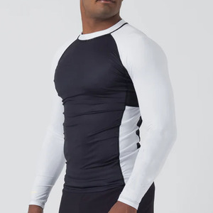 Wholesale Breathable Quick Dry <b>Men</b> Rash Guard In Custom Logo Training Rash Guard Grappling <b>Swimming</b> Customized <b>Men</b> Rash guard - Product Image 2