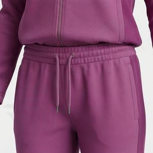 Survêtement de sport 2-en-1 en coton 100% de qualité supérieure pour femme, avec capuche, taille élastique, poids moyen, collection hiver 2025 – Vente en gros OEM - Product Image 5