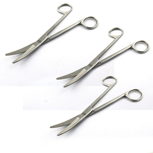 กรรไกรผ่าตัด,กรรไกรโลหะสแตนเลสแบบโค้ง - Product Image 2