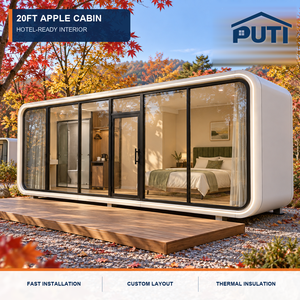 Cabine Apple de 20 pieds, préfabriquée, finition personnalisée, pour kiosque à <span class=keywords><strong>caf</strong></span>é, boulangerie et point de service touristique, fournie directement par l'usine - Product Image 1