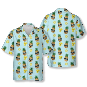 Chemise hawaïenne de style fête de plage pour hommes léger décontracté à manches courtes tissu boutonné tenue de vacances haut - Product Image 2