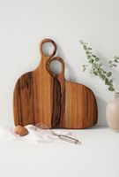 Tabla de Cortar Rectangular de Madera de Acacia Hecha a Mano de Alta Calidad, Apta para Uso Comercial, Apta para Lavavajillas, No Tóxica, Duradera y Sostenible