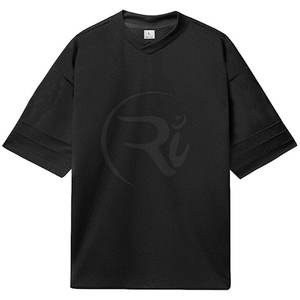 Camiseta de malla de gran tamaño con cuello en V unisex con tela de secado rápido y camiseta de malla de gran tamaño suave y cómoda - Product Image 3