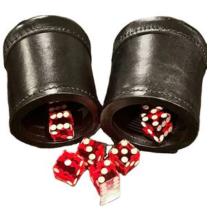 Gobelet à dés en cuir véritable fait main de qualité supérieure, design personnalisé, qualité commerciale, cuir véritable, dés offerts, personnalisable, vente en gros, OEM - Product Image 1