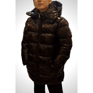 Cappotto nero lucido per bambini Unisex - Product Image 1