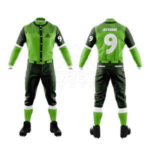 Bajo MOQ Ropa deportiva Uniforme de béisbol cómodo Tamaño personalizado Ropa juvenil Uniforme de béisbol - Product Image 1