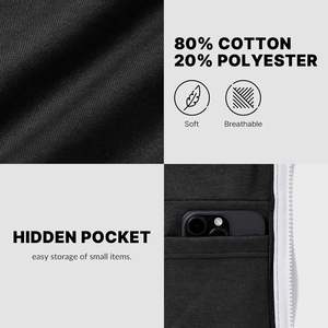 Sweat à capuche zippé 100% coton doublé, lavé à la pierre, imprimé numérique, broderie 3D - Product Image 5