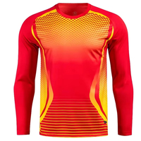 Camisetas de Portero de Fútbol Unisex para Adultos, Transpirables, Ligeras, Antibacterianas, 100% Poliéster, Manga Corta, Conjunto Deportivo