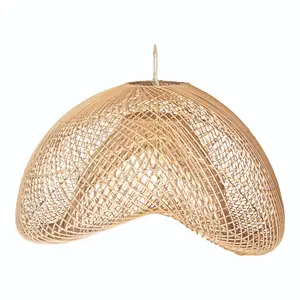 Paralumi in Rattan con stili di ondeggiamento di colore naturale 100% paralumi fatti a mano per l'illuminazione