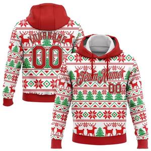 2025 Holiday Christmas <b>Hoodies</b> OEM Factory Custom Design <b>Festive</b> Winter Fleece Pullover Gift Season Apparel 100% Polyester - Product Image 2