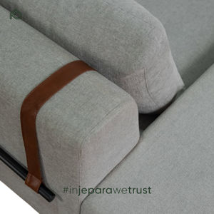 Sofá de Tres Plazas de Tela Gris Nórdico, Estilo Industrial Japonés Moderno para Apartamento Pequeño, Dormitorio, Sala de Estar Minimalista - Product Image 6