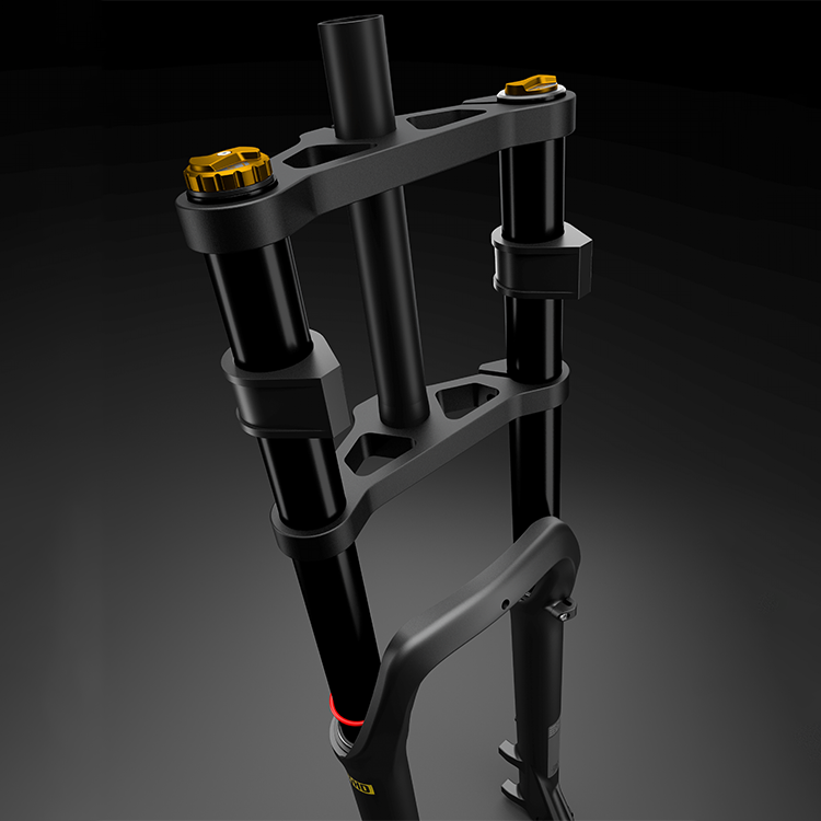 Fourche Suspension Avant 26 Pouces Pour Fat Bike, DH, FR - Course 170mm, Tube Droit, Couleur Or - Neuf Avec Garantie 2 Ans