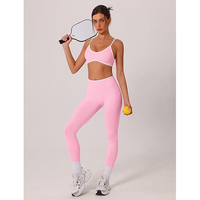Conjuntos de Yoga Reversibles y Transpirables de 2 Piezas, Tela Elástica en 4 Direcciones, Top Deportivo y Leggings Ligeros con Cintura Elástica Alta
