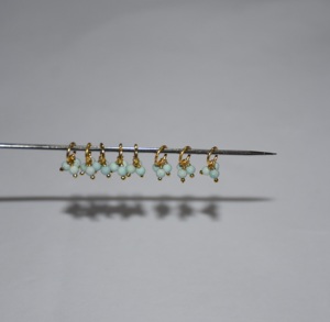 Beautiful Natural Amazonite 3 single wire wrapped beads. Gemstone Dangle Single Wire Beads for Jewelry Making, <b>Rosary</b> parts - Product Image 4
