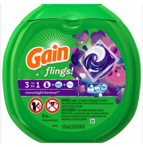Détendez-vous 3-en-1 Gain Super Sized Flings! Febreze Oxi Dewdrop Dream Scent Détergent à lessive Dosettes 45 Pacs à lessive Détergent" - Product Image 2