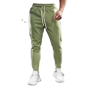 Pantalones Deportivos para Hombre, Color Beige, Cintura Elástica, con Bolsillos Laterales, Transpirables, Casuales, para Otoño, de Peso Medio, Tejido de Poliéster y Algodón - Product Image 3