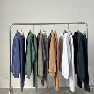 Fabricantes ácido lavado diamantes de imitación pantalones de chándal acampanados y sudadera con cremallera hombres sudaderas con capucha Conjunto personalizado de talla grande ropa en blanco - Product Image 2