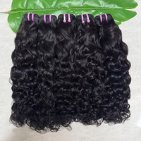 Lots de Cheveux Humains Naturels Noirs Bruts Ondulés Double Drawn, Cheveux Vietnamiens pour Usage Quotidien