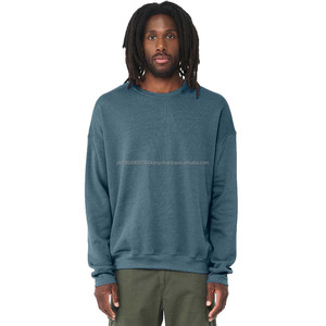 Custom French Terry Crew Neck Heavyweight Sweatshirts 100% Cotton Thick Plain Unisex Crewneck Sweatshirts Wholesale - Product Image 1