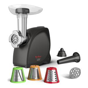 Hachoir et trancheuse à viande électrique Moulinex ME4728 2000W Noir & Argent, successeur du modèle HV4 2022 - Product Image 2