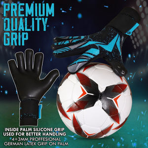 Gants de football professionnels de haute qualité de l'usine directe, adultes, jeunes, super adhérence, latex respirant, imperméable, gants de gardien de but - Product Image 2