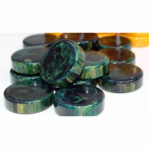 Juego de 30 damas de resina personalizadas de la mejor calidad, juego de fichas de resina de 1,4 pulgadas con logotipo personalizado - Product Image 2