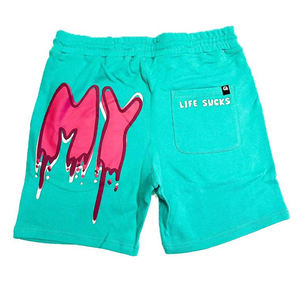 Short d'été Unisex Streetwear Custom Puff Print 100% Cotton Sweat Sports Gym Breathable Joggers French Terry Custom Shorts - Product Image 5