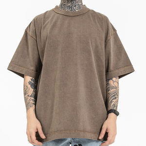 Haute qualité respirant haute rue couleur Hip Hop Logo personnalisé surdimensionné acide lavage T-shirt hommes Vintage lavé T-shirt personnalisé - Product Image 1