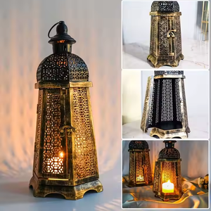 Metal Crafts Hollow <b>Led</b> Lamps and <b>Lanterns</b> Decorative <b>Camp</b> Sky Moroccan Ramadan <b>Lantern</b> Eid Mubarak Ramadan Decorations - Product Image 4