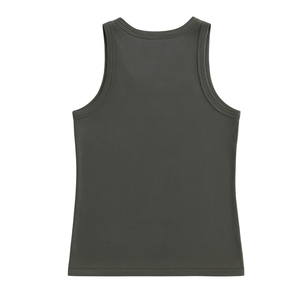 Camiseta sin Mangas Gris Oscuro para Mujer, 100% Algodón Orgánico de Lujo, Preencogido, Certificado GOTS, Suave, Cómoda, Corte Clásico - Product Image 2