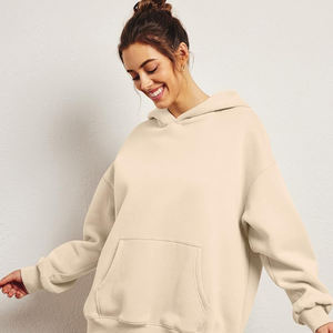 Sweat-shirts pour femmes de couleur unie, surdimensionnés, respirants, à capuche, avec logo imprimé sur le devant, design personnalisé pour le streetwear, pour l'hiver et les activités de plein air - Product Image 3