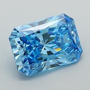Diamante Cultivado en Laboratorio, Corte Radiante, 2.08 Quilates, Azul Intenso, VVS2 - Product Image 1