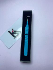 Pince à épiler professionnelle pour extensions de cils, en acier inoxydable, anti-magnétique, à pointe lisse, 90 degrés, avec boîte, prix d'usine - Product Image 5