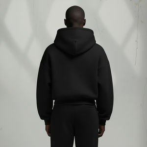 Pull en polaire éponge française personnalisé 350gsm lourd 100% coton Boxy régulier impression numérique sweat à capuche d'hiver - Product Image 2