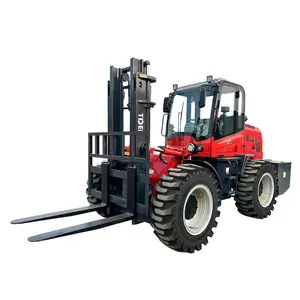 China 2.5 3 3.5 4 5 6 7 Ton Forklift Off Road 4WD 4x4 All Rough Terrain Forklift Diesel Forklift Truck Price for Sale