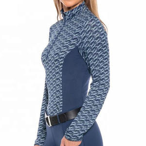 La nouvelle couche de Base des chevaux d'équitation promotionnels porte des chemises à manches longues à séchage rapide pour femmes - Product Image 5