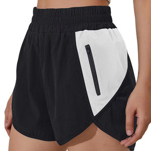 กางเกงขาสั้นกีฬาสำหรับผู้หญิงมีซิปแห้งเร็วยืดหยุ่นสูงมีกระเป๋ากำหนดได้เองและมีการออกแบบให้ระบายอากาศได้ดี - Product Image 3