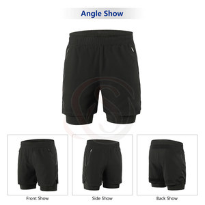Pantalones Cortos Deportivos para Hombre, de Secado Rápido, Transpirables, de Spandex/Poliéster, con Cintura Elástica, para Gimnasio, Entrenamiento, Verano - Product Image 3