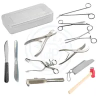 Conjunto de instrumentos quirúrgicos de acero inoxidable, conjunto de autopsias d 'instrumentos