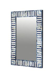 HF CRAFTS-Marco de espejo blanco con incrustaciones de resina para decoración de baño y oficina - Product Image 3