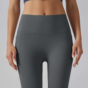 Leggings Deportivos de Gimnasio para Mujer, OEM, Sólidos, Suaves como la Mantequilla, Transpirables, de Secado Rápido, Cintura Elástica con Cierre y Bolsillo Lateral - Product Image 2