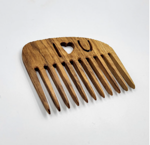 Hotel Pequeño bolsillo portátil hecho a mano WoodenMassage cuero cabelludo madera melocotón madera peine - Product Image 5