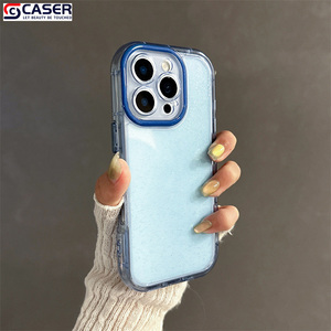 ที่ครอบป้องกันโทรศัพท์เนื้อนิ่มกันกระแทกสีพื้นสีสดใสท้องฟ้าเต็มไปด้วยดวงดาวเบาะอากาศกึ่งโปร่งใสป้องกันการกระแทกสำหรับ Iphone16 15 14 - Product Image 3