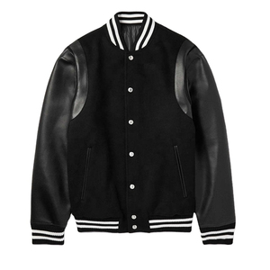 Nouvelle veste universitaire en satin 100 % coton et laine, col montant, sur mesure, haute qualité, streetwear, logo de qualité supérieure, hiver, style Letterman - Product Image 4