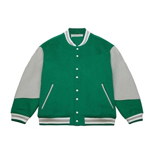 Latest Style Baseball Wool Varsity Jackets for Men Quilted Lining Buttoned Woolen <b>Fabric</b> Casual CollegeBaseballjacket for men - Product Image 1