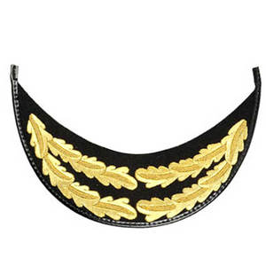 Gorra de Visera Bordada a Mano de Alta Calidad con Pico de Hoja de Roble Doble y Bordado de Hojas Doradas - Product Image 1