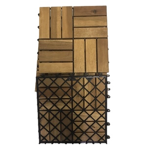Dalles de terrasse en bois d'acacia modernes, emboîtables, imperméables, antidérapantes, pour l'extérieur - Product Image 5