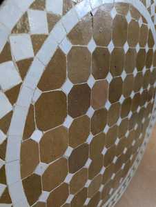 Mesa auxiliar de mosaico deslumbrante: Arte iridiscente-mesa de centro azul-mesa auxiliar-Decoración de sala de estar-regalo - Product Image 4