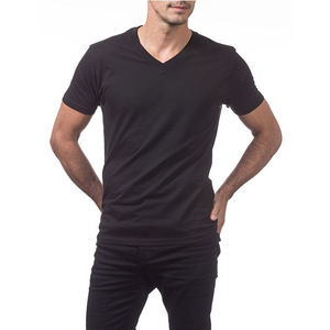 2025 vierge col en v t-shirts hommes bambou vêtements en gros meilleur Style mode logo personnalisé nouveau Design avec des prix bon marché OEM - Product Image 4